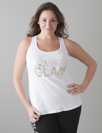 Runway Glam ribbed tank by Cacique