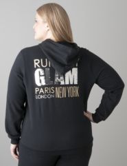 Runway Glam embellished hoodie by Cacique