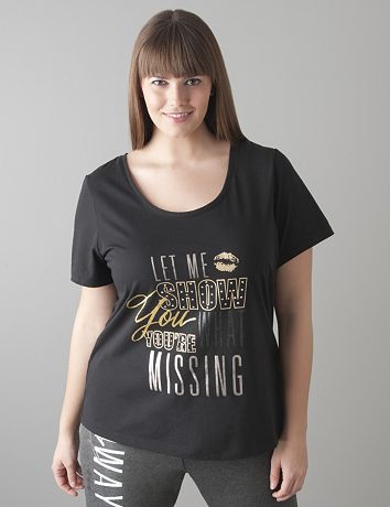 Show You glitter tee by Cacique