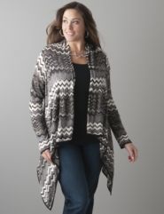 Zig zag open cardigan by Lane Bryant