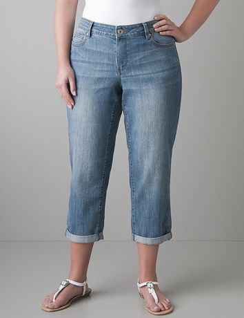 Full figure Soho denim crop by DKNY JEANS