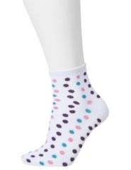 Dots & solid quarter top sock 3-pack