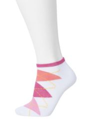 Argyle & stripe low cut sock 3-pack