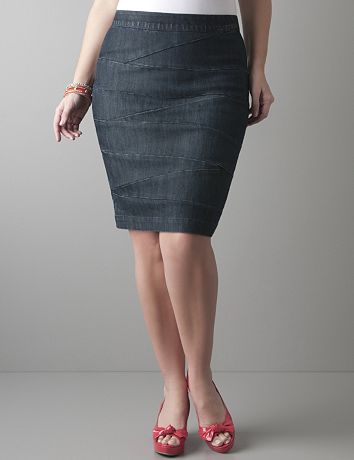 Denim bandage skirt by Lane Bryant