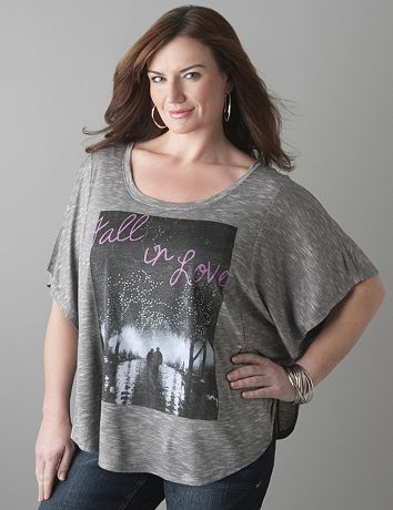 Cocoon embellished graphic tee by Lane Bryant