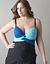 Colorblock swim tank with plunge bra by Cacique