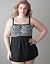 Plus size swimsuit with built in no wire bra by Cacique