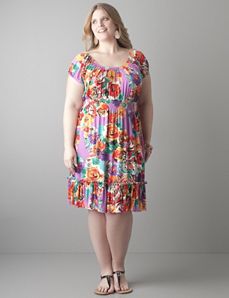 Knit peasant dress by Lane Bryant