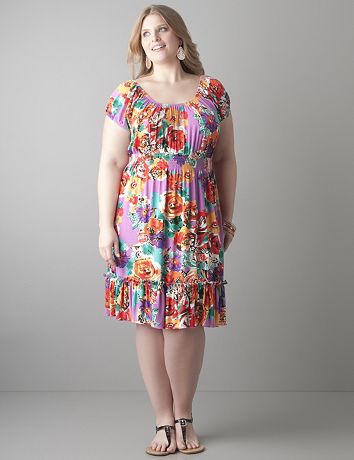 Knit peasant dress by Lane Bryant