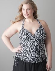 Plussize swimsuit with built in no wire bra by Cacique