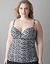Zig zag swim tank with built in plunge bra by Cacique