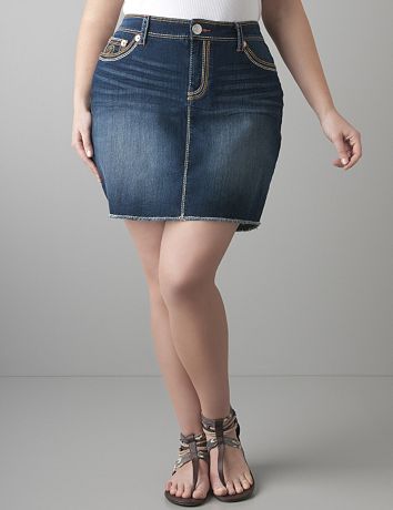 Denim pencil skirt by Seven7