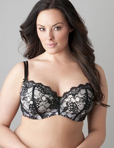 Lace overlay balconette bra by Cacique