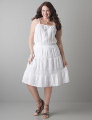 Dobby cotton sundress by DKNY JEANS