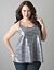 Striped sequin tank by DKNY JEANS