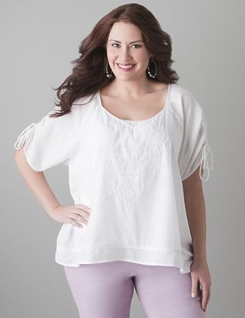 Embroidered top by DKNY JEANS