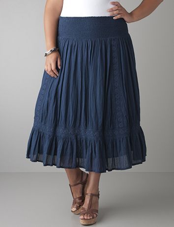 Gauze peasant skirt by DKNY JEANS