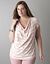 Striped drape neck top by DKNY JEANS