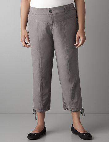 Drawstring cuff capri by DKNY JEANS