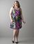 Floral sateen A-line dress by Lane Bryant