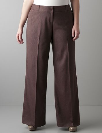 Patterned wide leg trouser by Lane Bryant