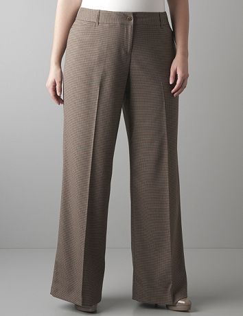 Patterned wide leg trouser by Lane Bryant