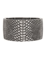 Snakeskin etched stretch bracelet by Lane Bryant