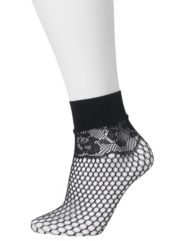 Fishnet & ruffled sock 2-pack by Lane Bryant