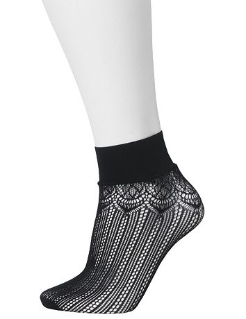 Scalloped & ruffled sock 2-pack by Lane Bryant