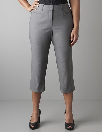 Pinstripe slim crop by Lane Bryant