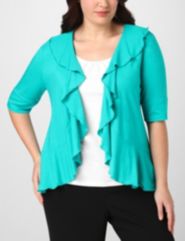 Summer Sorbet Ruffled Cardigan by Lane Bryant Outlet