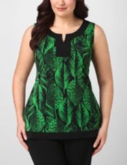 Leafy Batik Tank by Lane Bryant Outlet