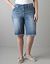 Womens plus size Raw edge denim Bermuda short by Lane Bryant