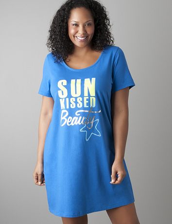 Plus size Sun Kissed sleepshirt by Cacique