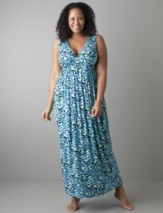 Full figure Animal print maxi dress by Cacique