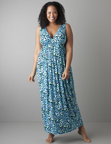 Full figure Animal print maxi dress by Cacique