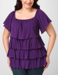 Gemma Tiered Blouse by Lane Bryant Outlet