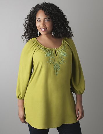 Embroidered blouse by Lane Bryant