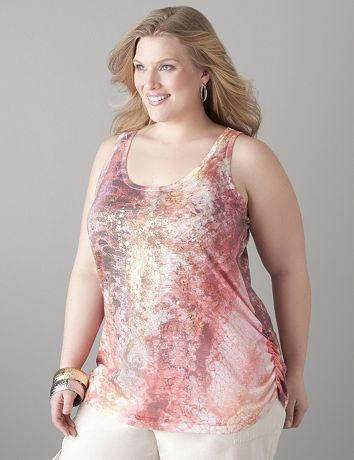Animal print slub tank by Lane Bryant