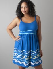 Wave print sleep dress lounger by Cacique