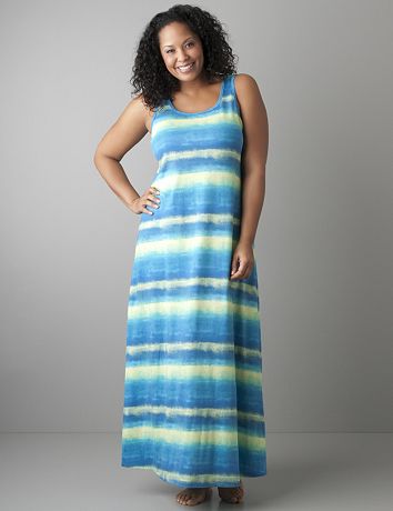 Ombre stripe maxi dress PJ by Cacique