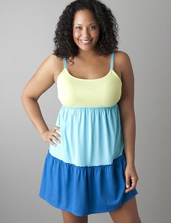 Plus size Colorblock chemise by Cacique