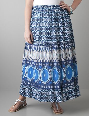 Print maxi skirt by Lane Bryant