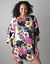 Tropical floral kimono swim cover up