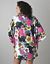 Tropical floral kimono swim cover up