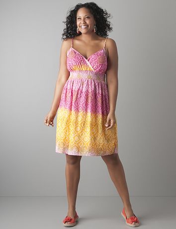 Full figure Ombre batik sundress by Lane Bryant