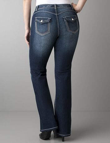 Deco stitch flare jean by Lane Bryant