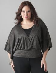 Banded bottom surplice top by Lane Bryant