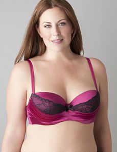 Pleated demi bra
