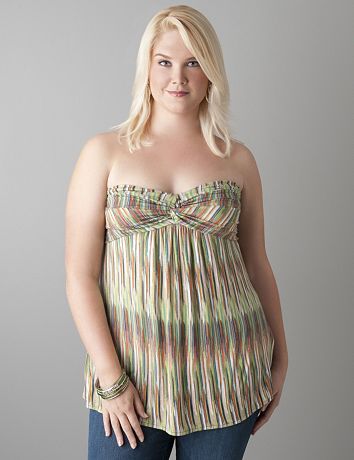 Twist front tube top by Lane Bryant